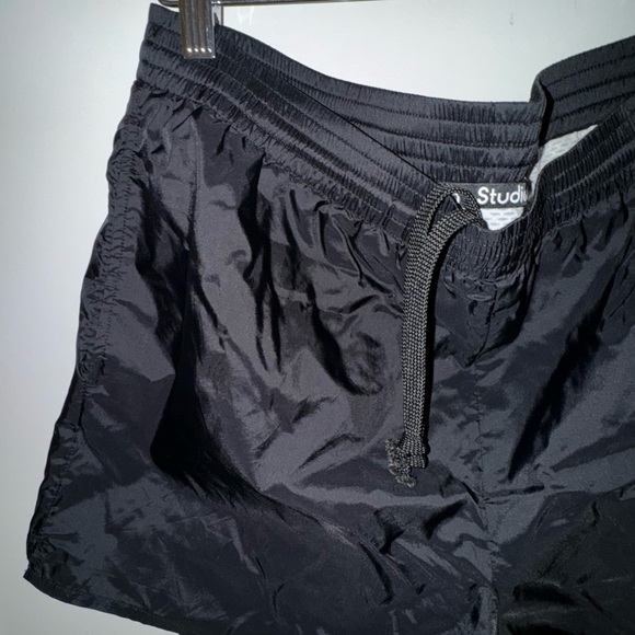 Acne Studios ‘Face Yourself’ Black Nylon Shorts - Picture 2 of 7